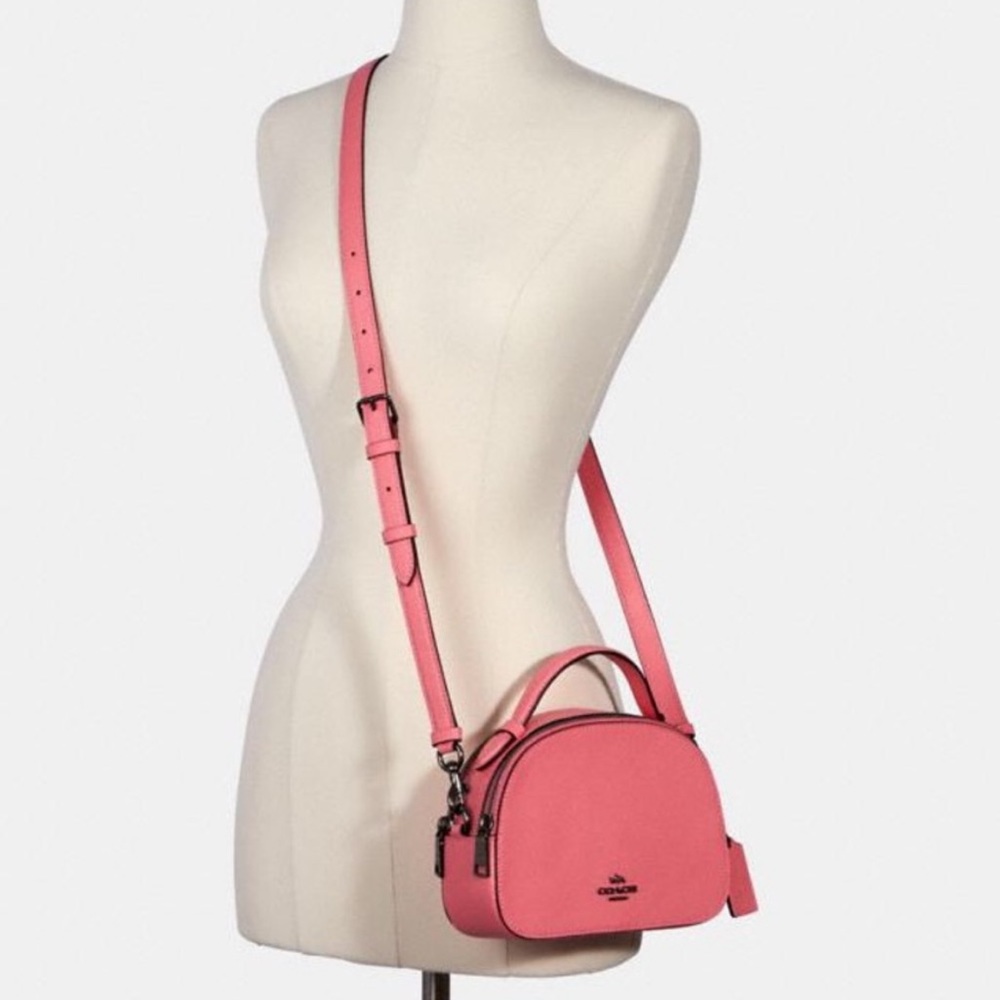 Coach Serena leather crossbody bag in pink lemonade